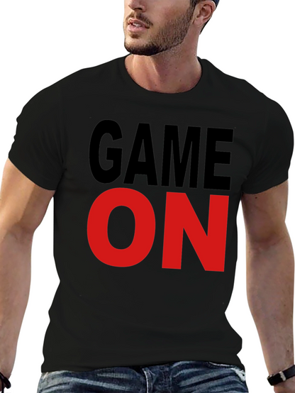 Game On Graphic Tee - Black Cotton T-Shirt