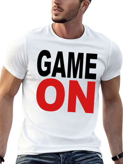 Game On Graphic Tee - Black Cotton T-Shirt