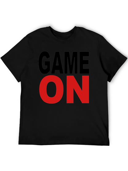 Game On Graphic Tee - Black Cotton T-Shirt