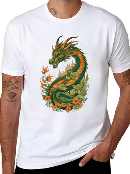 Dragon & Floral Graphic Tee