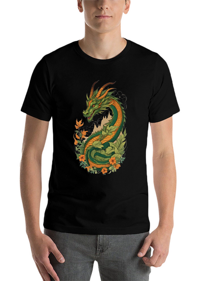 Dragon & Floral Graphic Tee