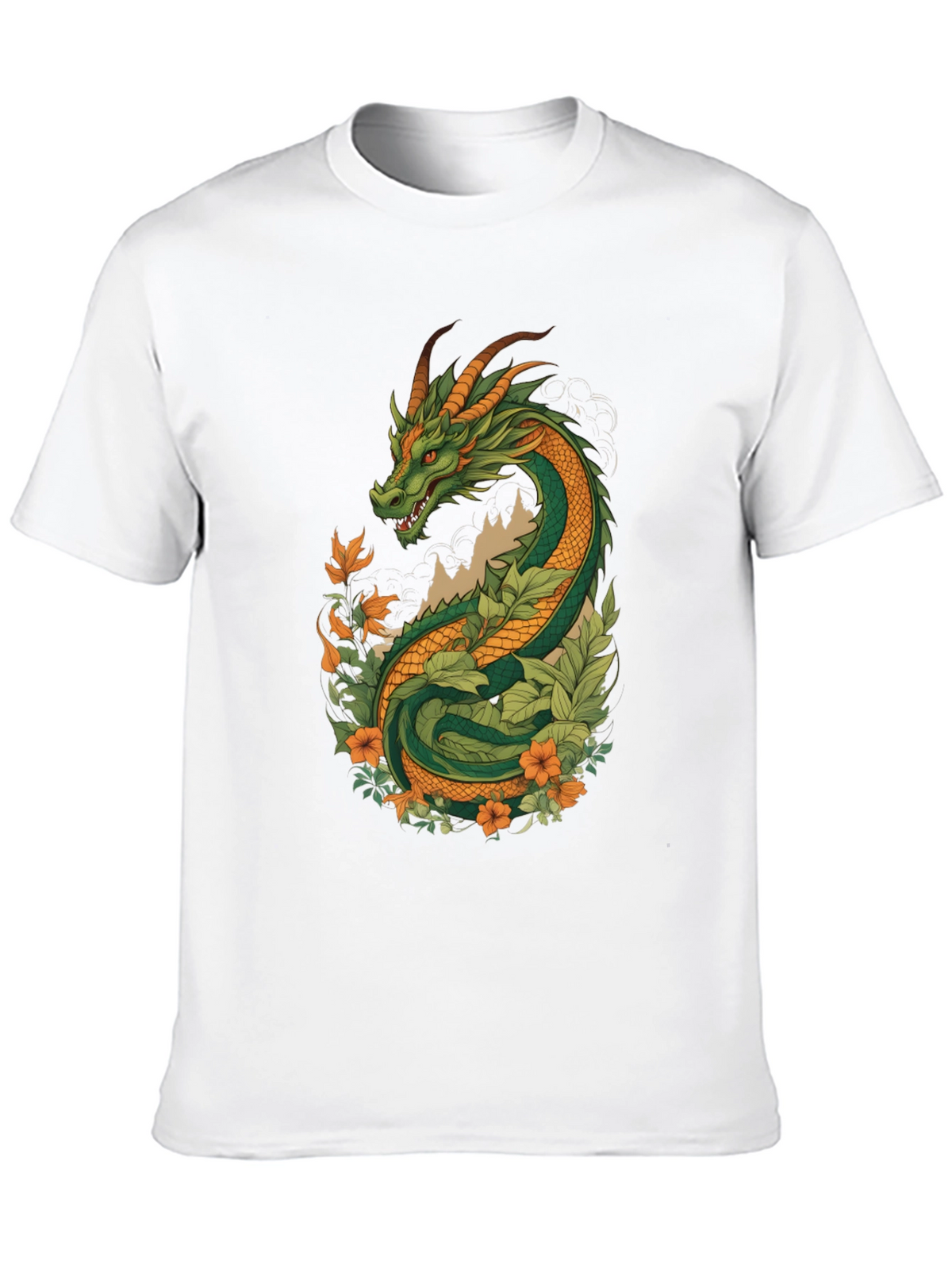 Dragon & Floral Graphic Tee
