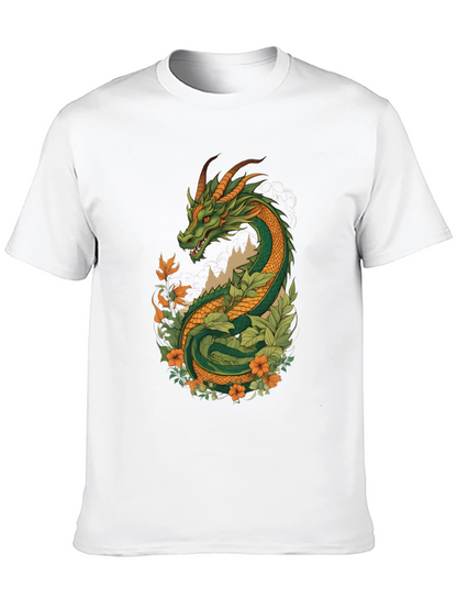Dragon & Floral Graphic Tee