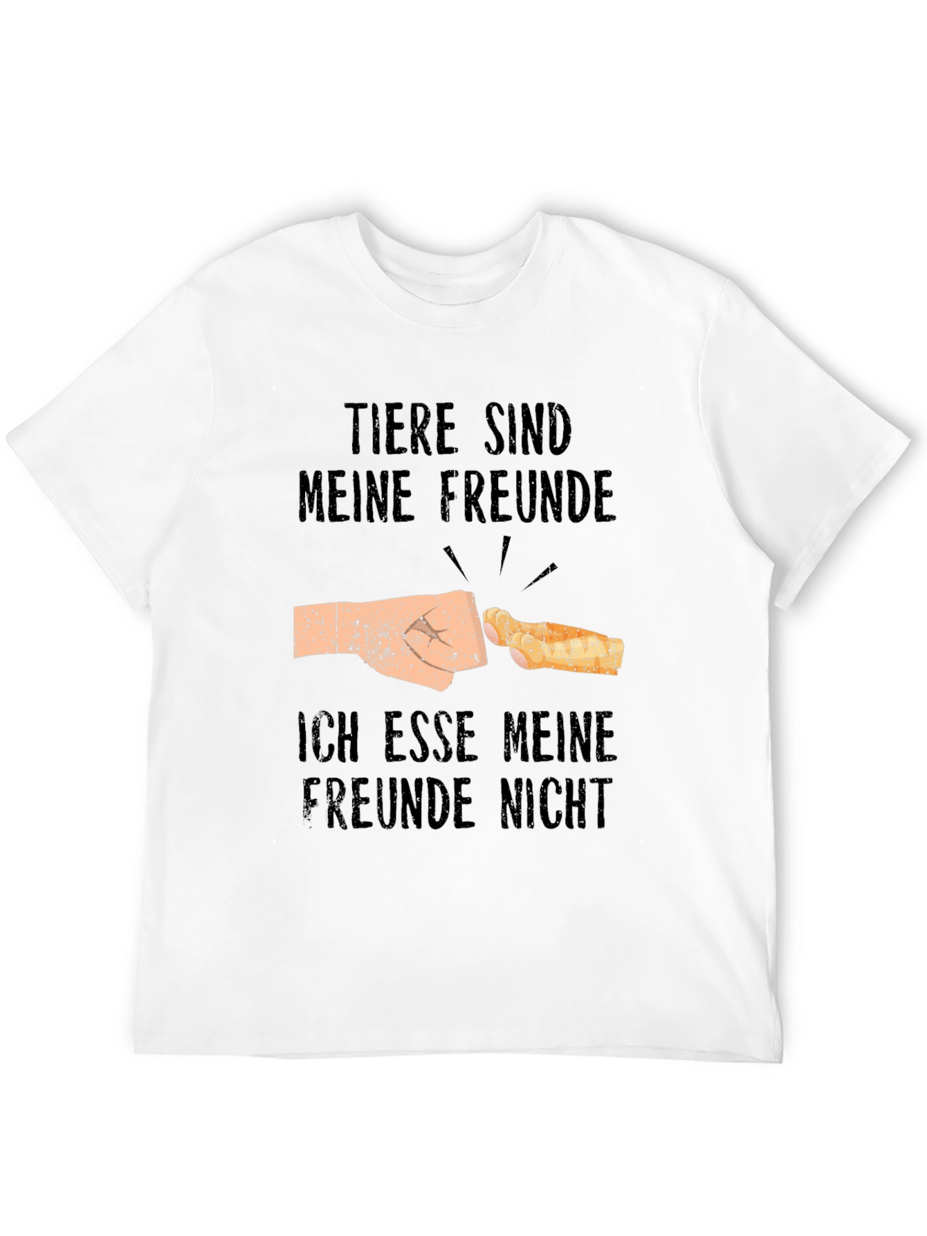 Vegan Humor T-Shirt - Tiere Sind Meine Freunde