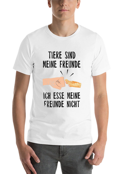 Vegan Humor T-Shirt - Tiere Sind Meine Freunde