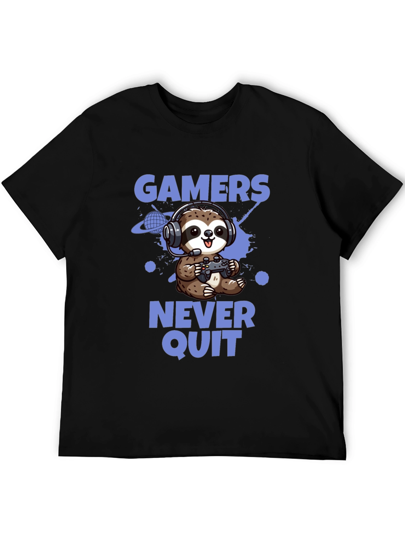 Gamer Sloth T-Shirt - Never Quit Tee