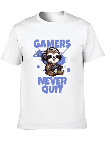 Gamer Sloth T-Shirt - Never Quit Tee