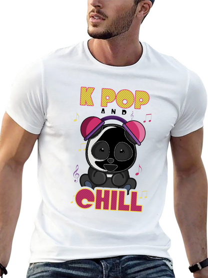 K-Pop Panda Chill Graphic T-Shirt