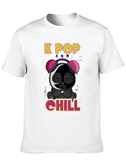 K-Pop Panda Chill Graphic T-Shirt