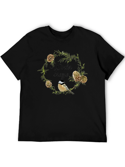 Winter Breeze Bird & Pine Cone Graphic Tee