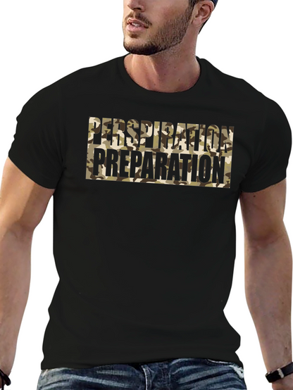 Perspiration Preparation Camo Graphic Tee