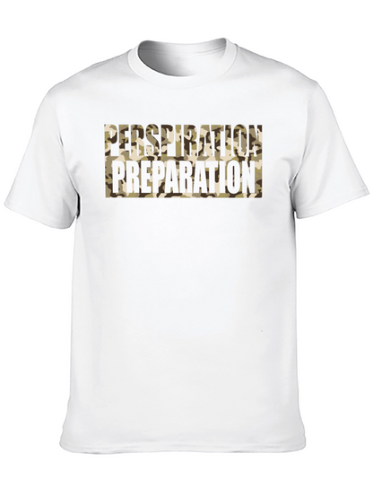 Perspiration Preparation Camo Graphic Tee