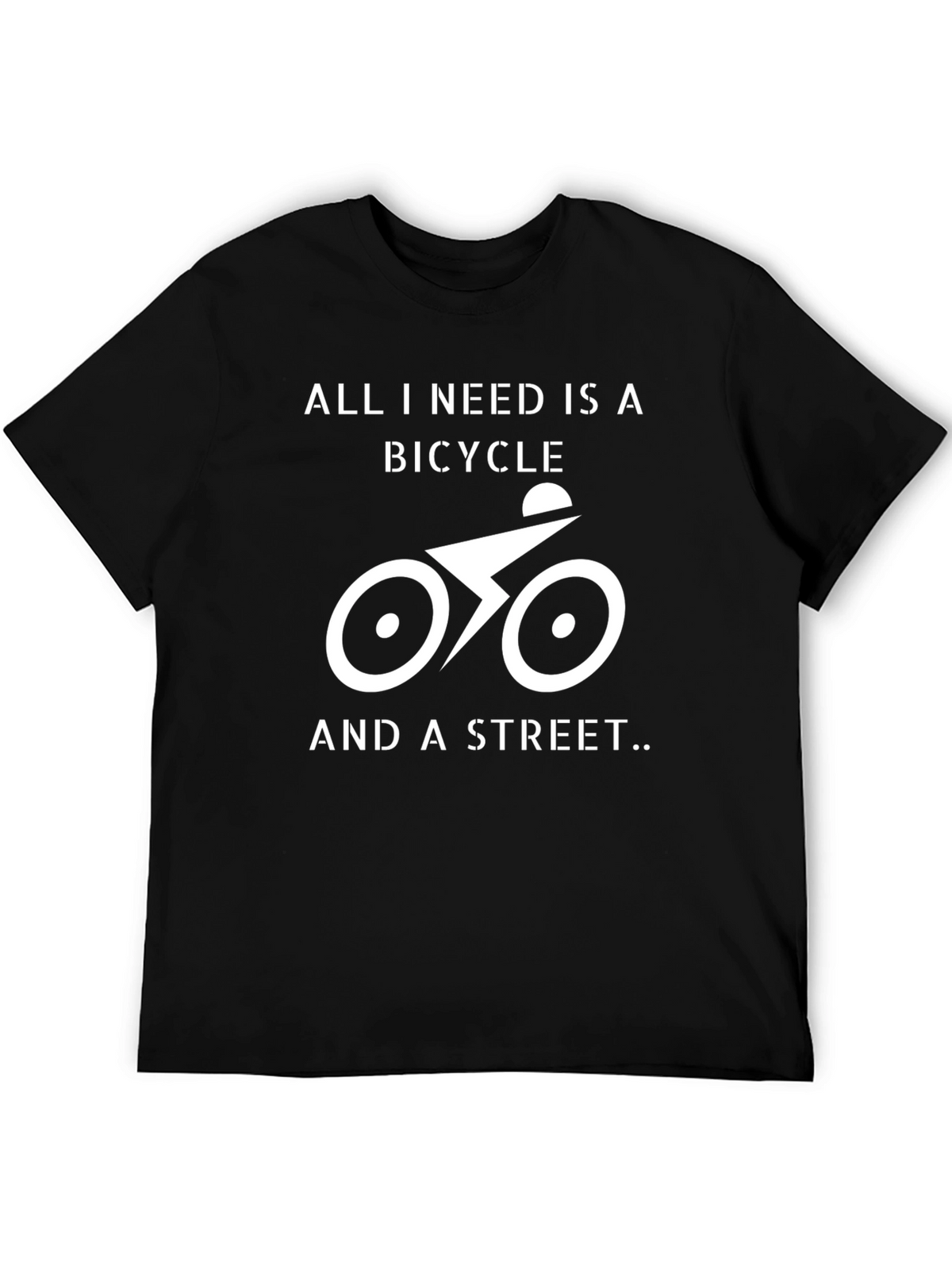 Bicycle and Street Graphic T-Shirt