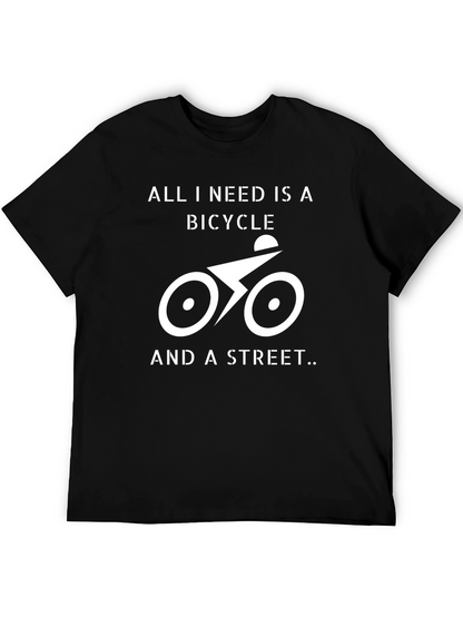 Bicycle and Street Graphic T-Shirt