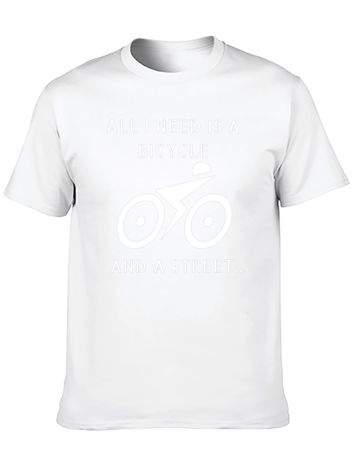 Bicycle and Street Graphic T-Shirt