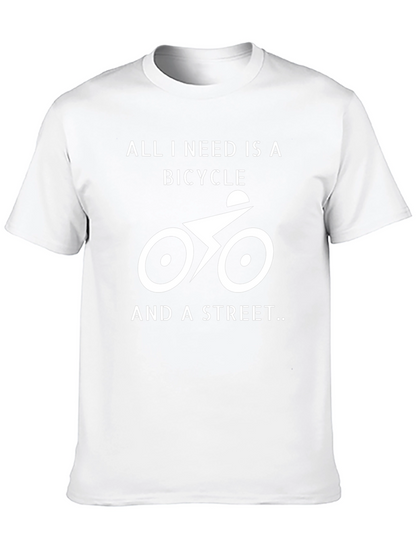 Bicycle and Street Graphic T-Shirt