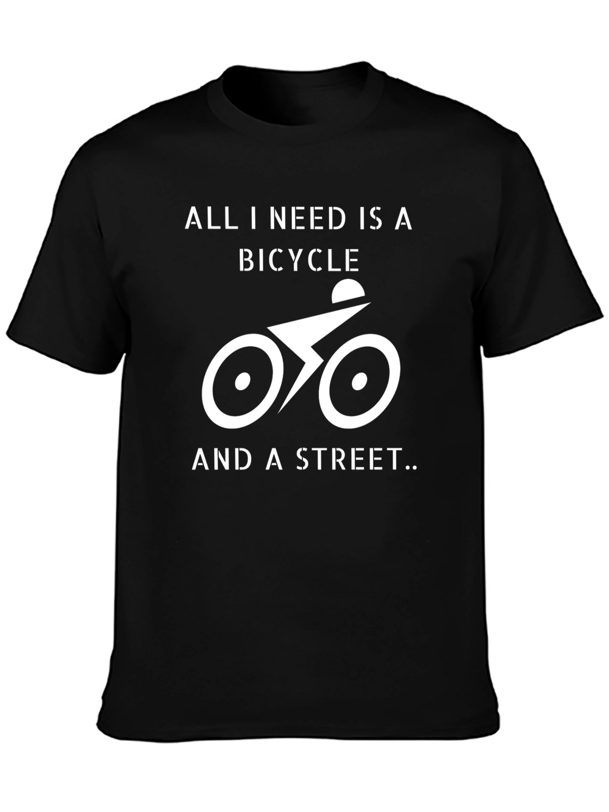 Bicycle and Street Graphic T-Shirt
