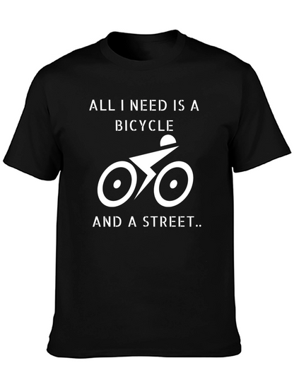 Bicycle and Street Graphic T-Shirt