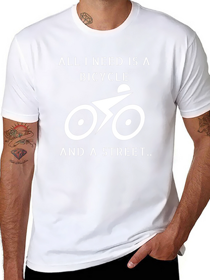Bicycle and Street Graphic T-Shirt