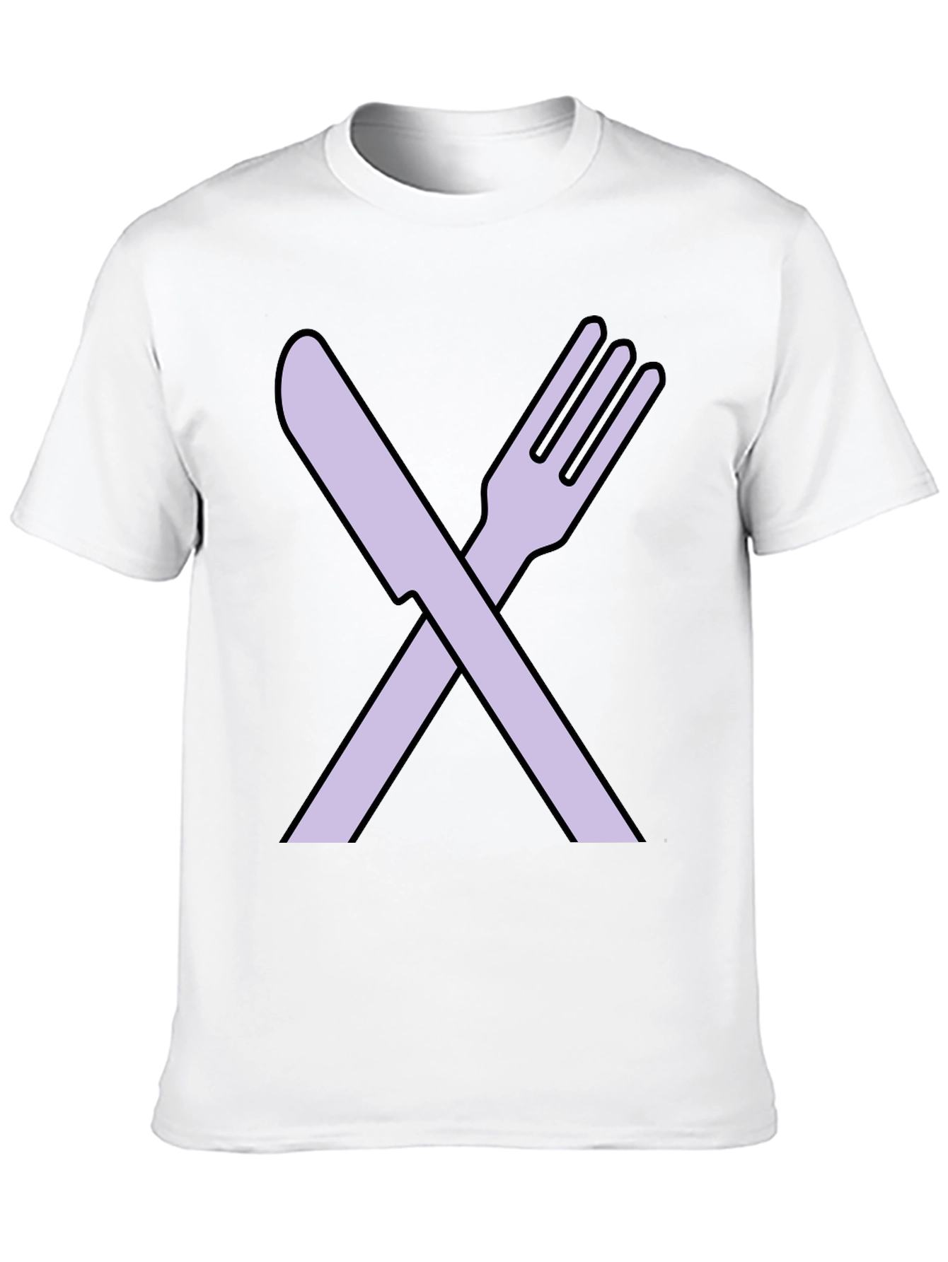 Fork and Knife Graphic Tee - Black