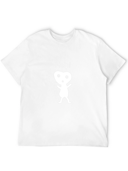 Help! Graphic Black T-Shirt - Kodama Spirit