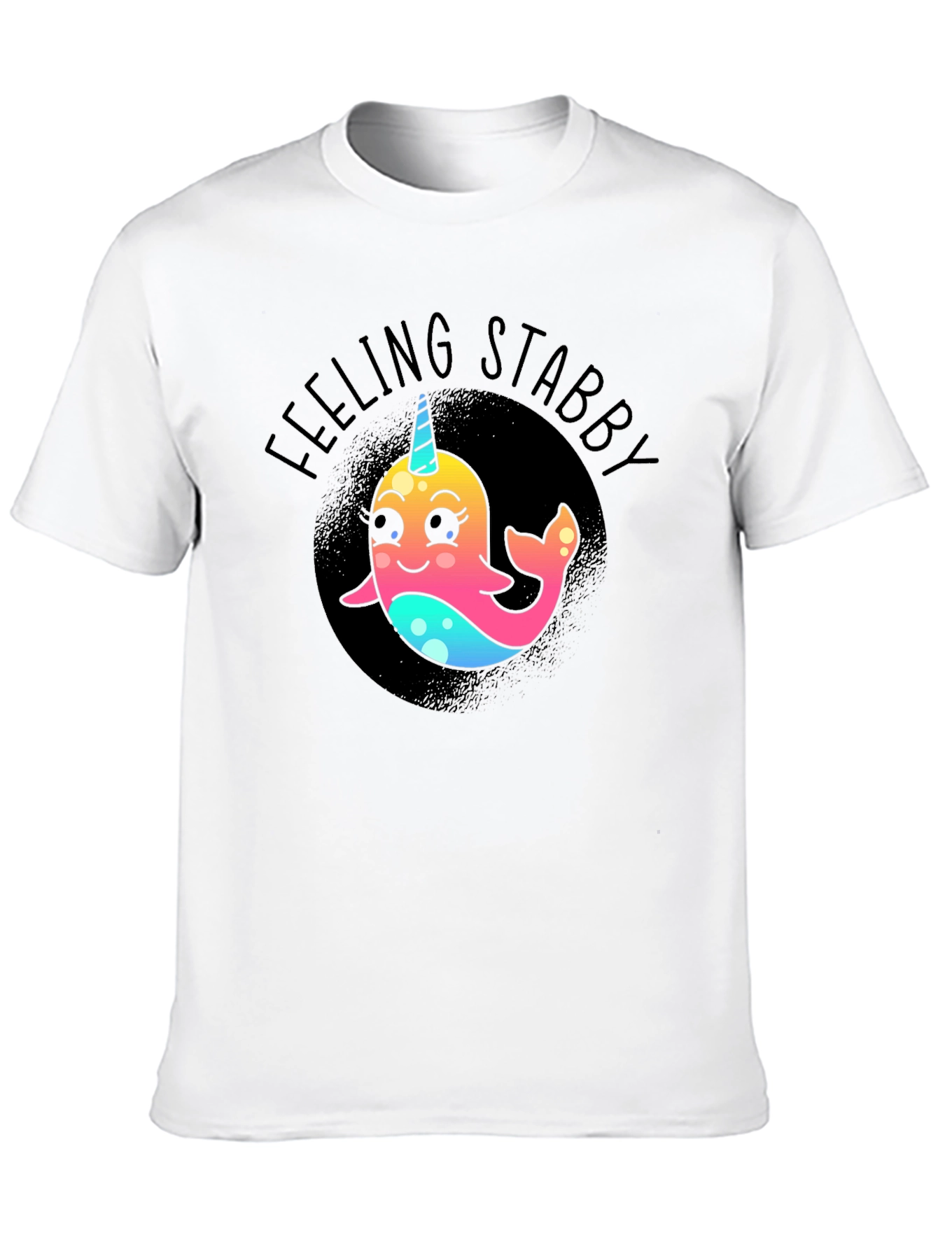 Feeling Stabby Narwhal T-Shirt - Black