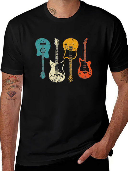 Vintage Guitar T-Shirt - Rock Music Tee