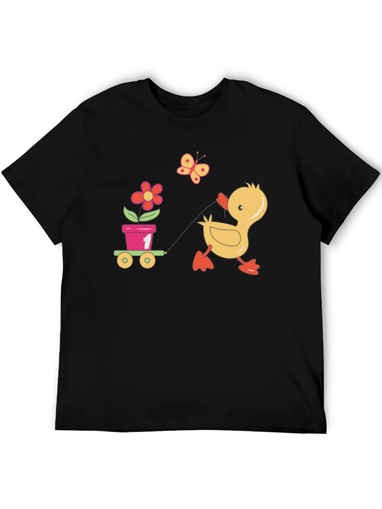 Cute Duck Pulling Cart T-Shirt