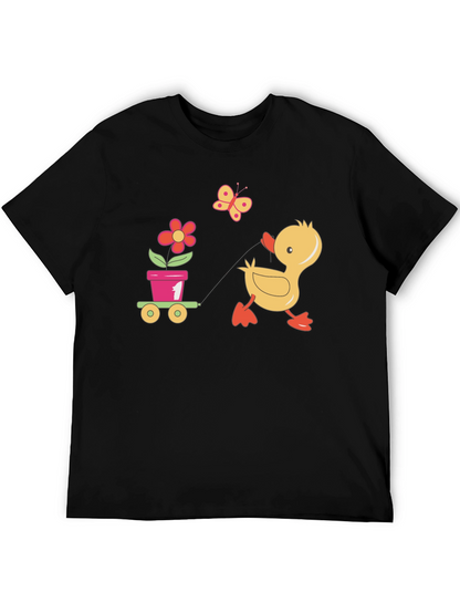 Cute Duck Pulling Cart T-Shirt