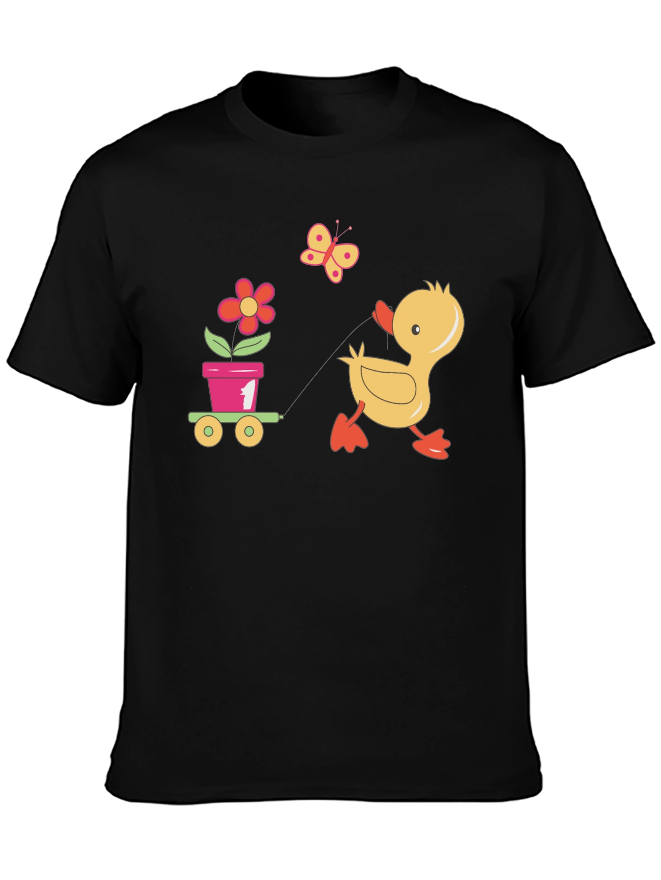 Cute Duck Pulling Cart T-Shirt