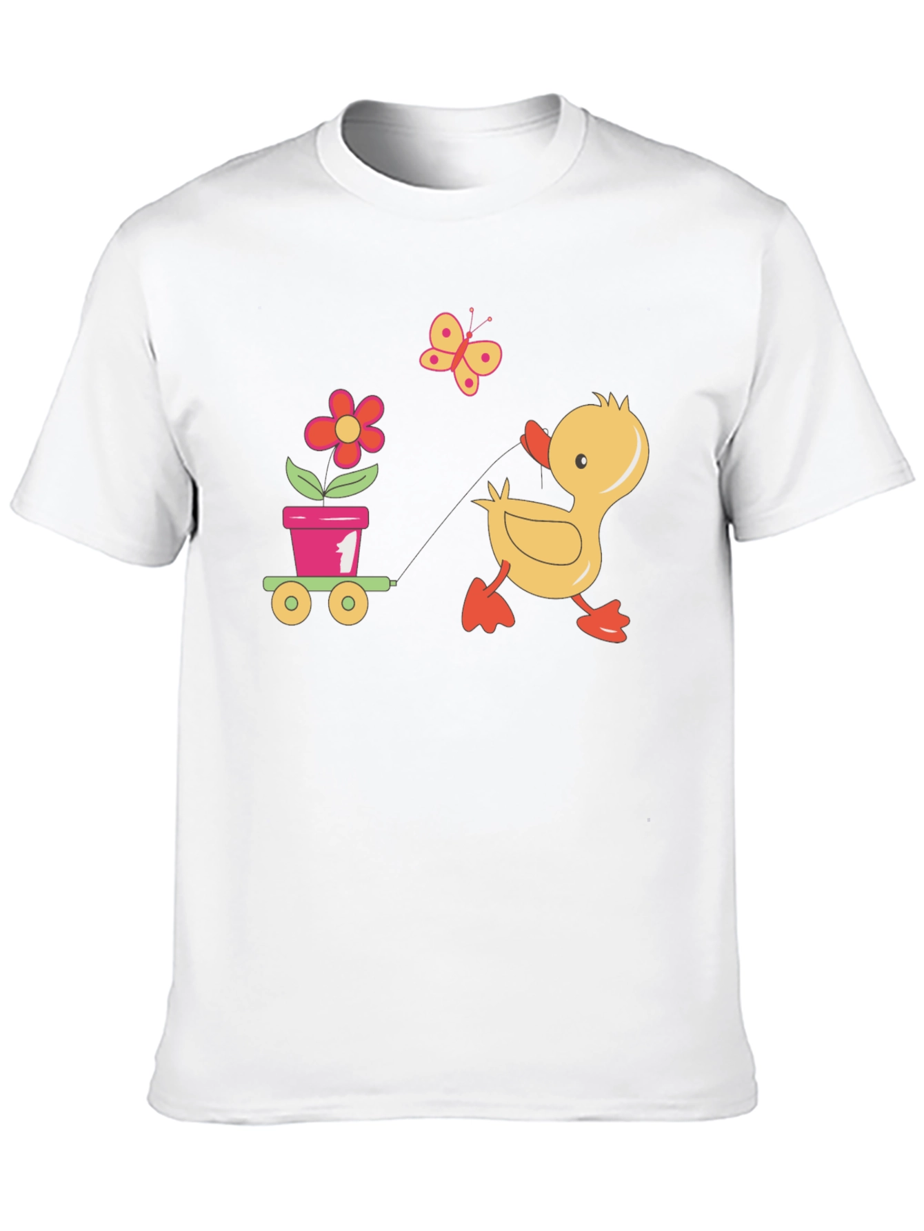Cute Duck Pulling Cart T-Shirt