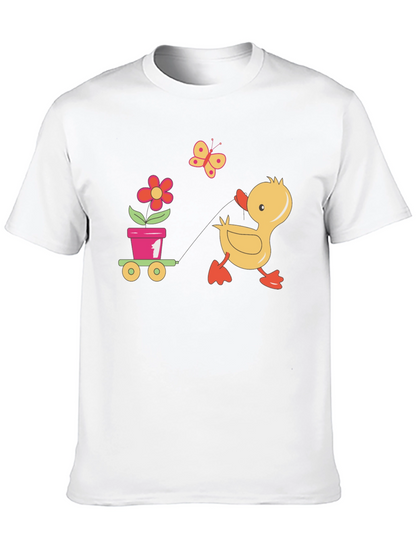 Cute Duck Pulling Cart T-Shirt