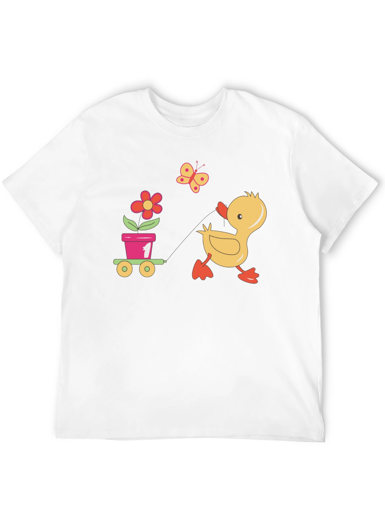 Cute Duck Pulling Cart T-Shirt