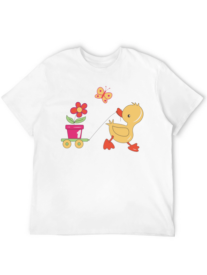 Cute Duck Pulling Cart T-Shirt