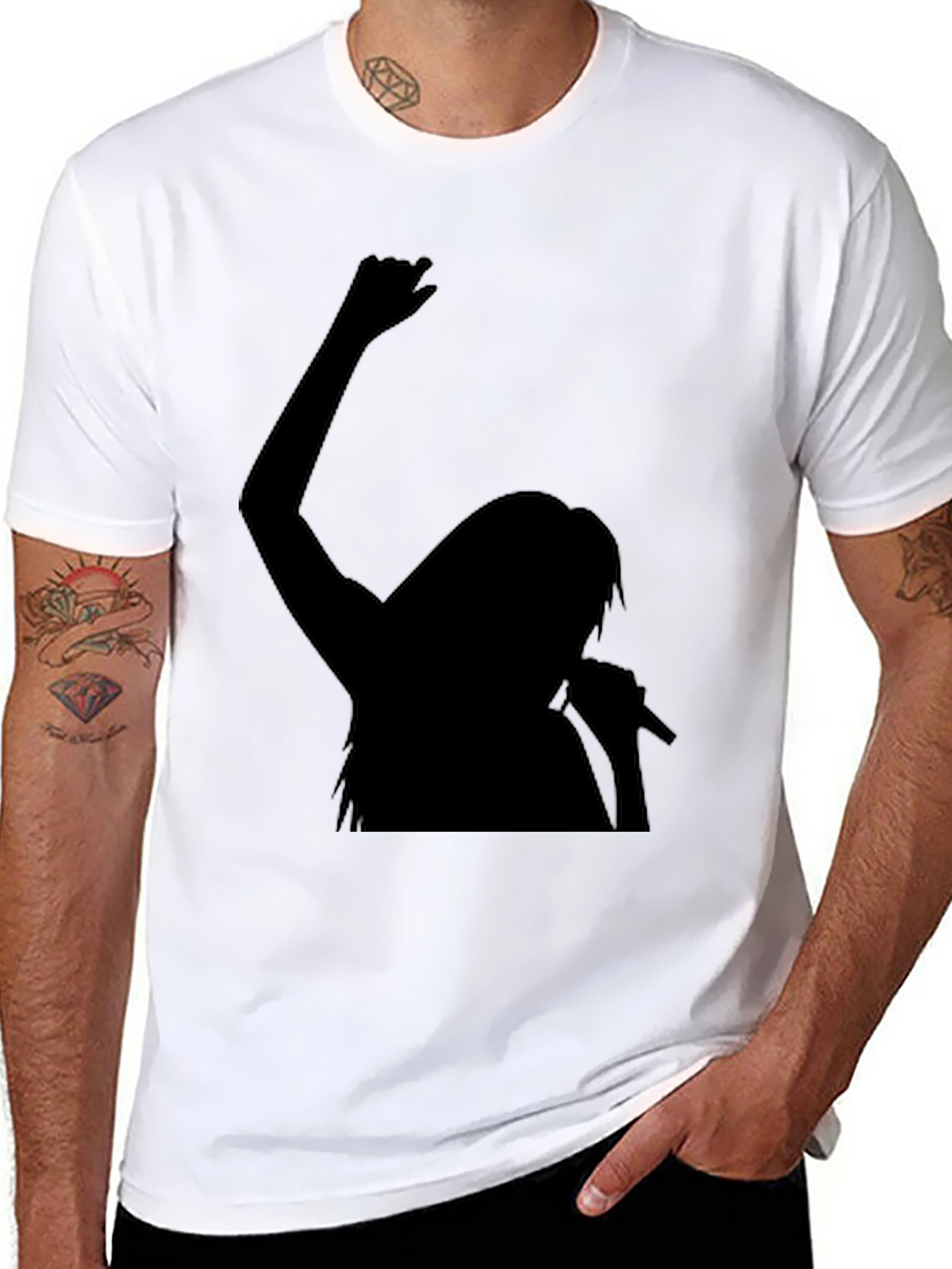 Silhouette Singer Graphic Tee
