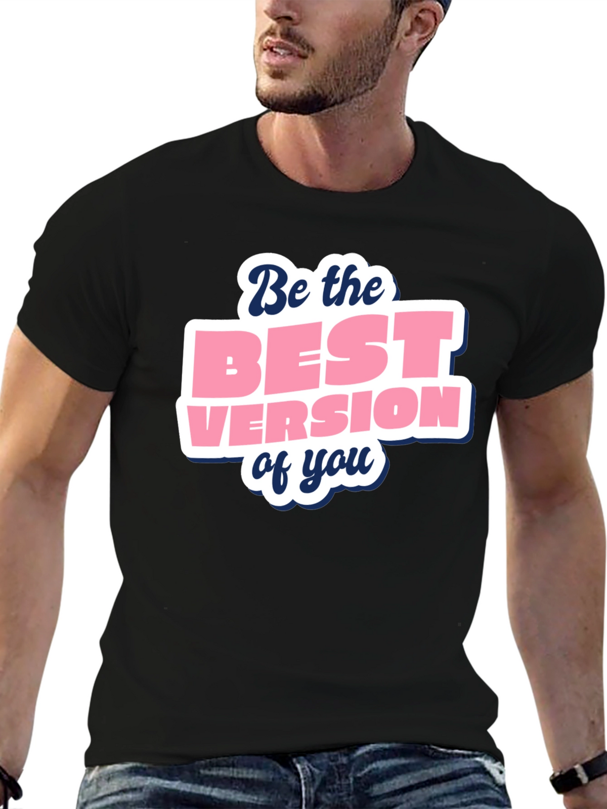 Motivational Best Version Black T-Shirt