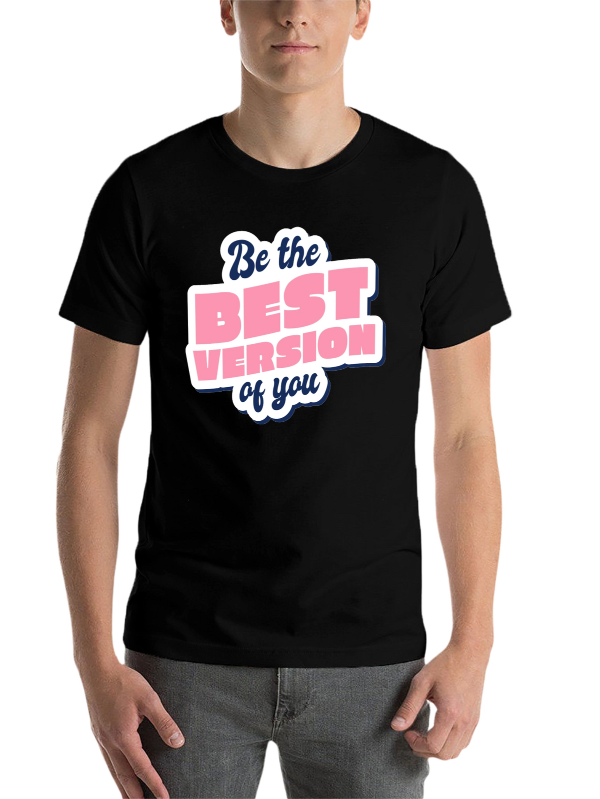 Motivational Best Version Black T-Shirt
