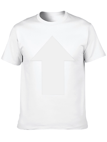 Upward Arrow Graphic Tee - Black Casual T-Shirt