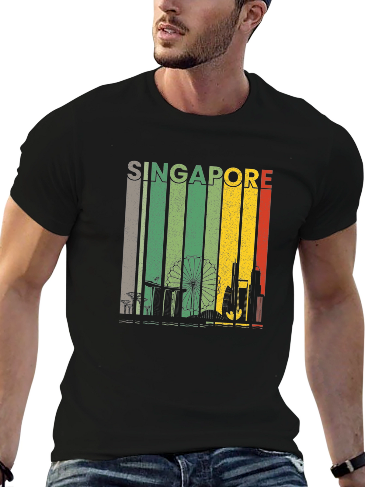 Singapore Skyline Graphic Tee