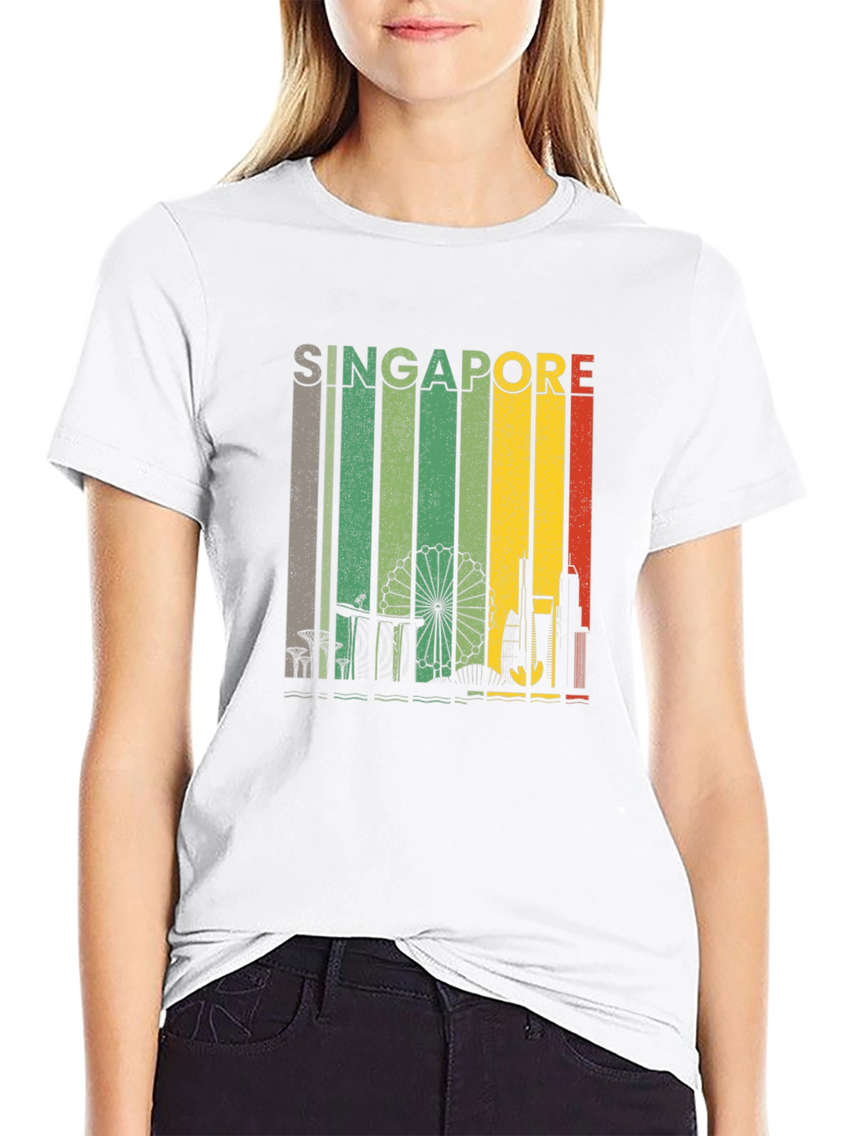 Singapore Skyline Graphic Tee