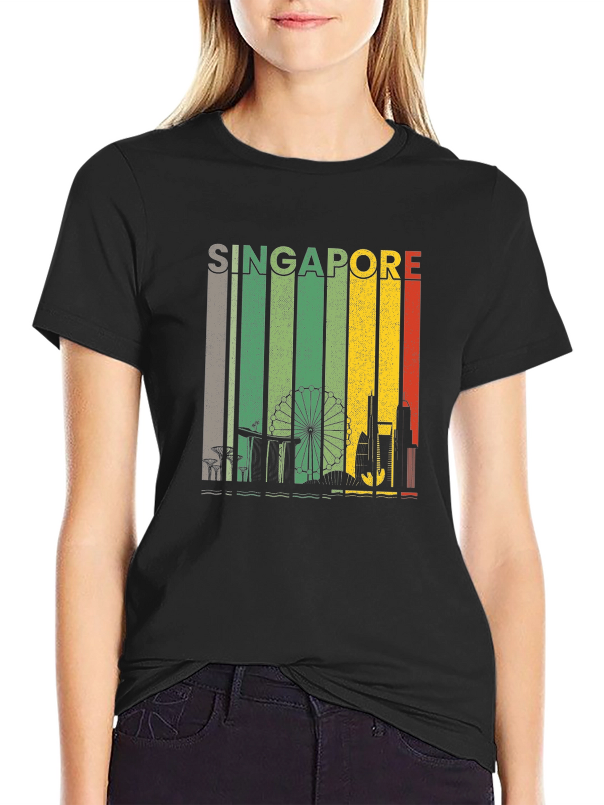 Singapore Skyline Graphic Tee