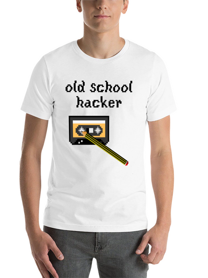 Old School Hacker T-Shirt - Retro Cassette Tape Design