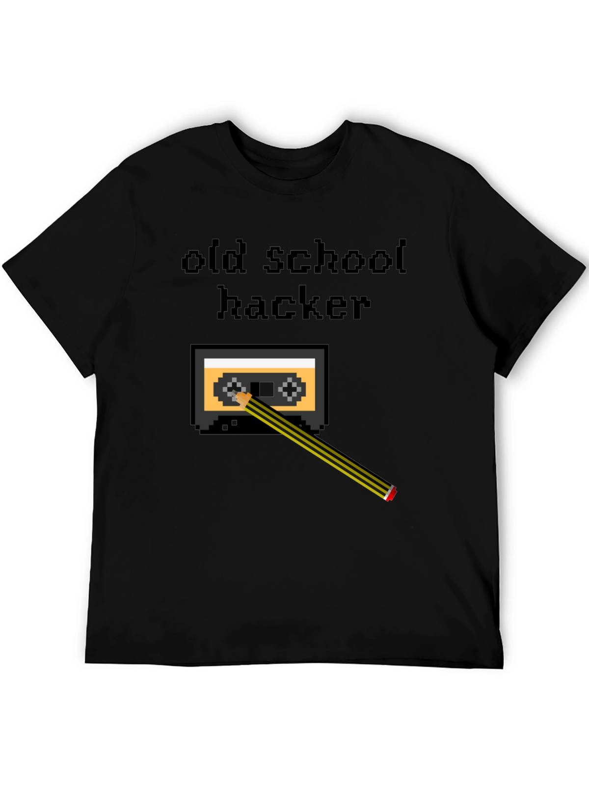 Old School Hacker T-Shirt - Retro Cassette Tape Design