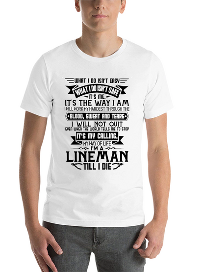 Lineman Pride T-Shirt - Black