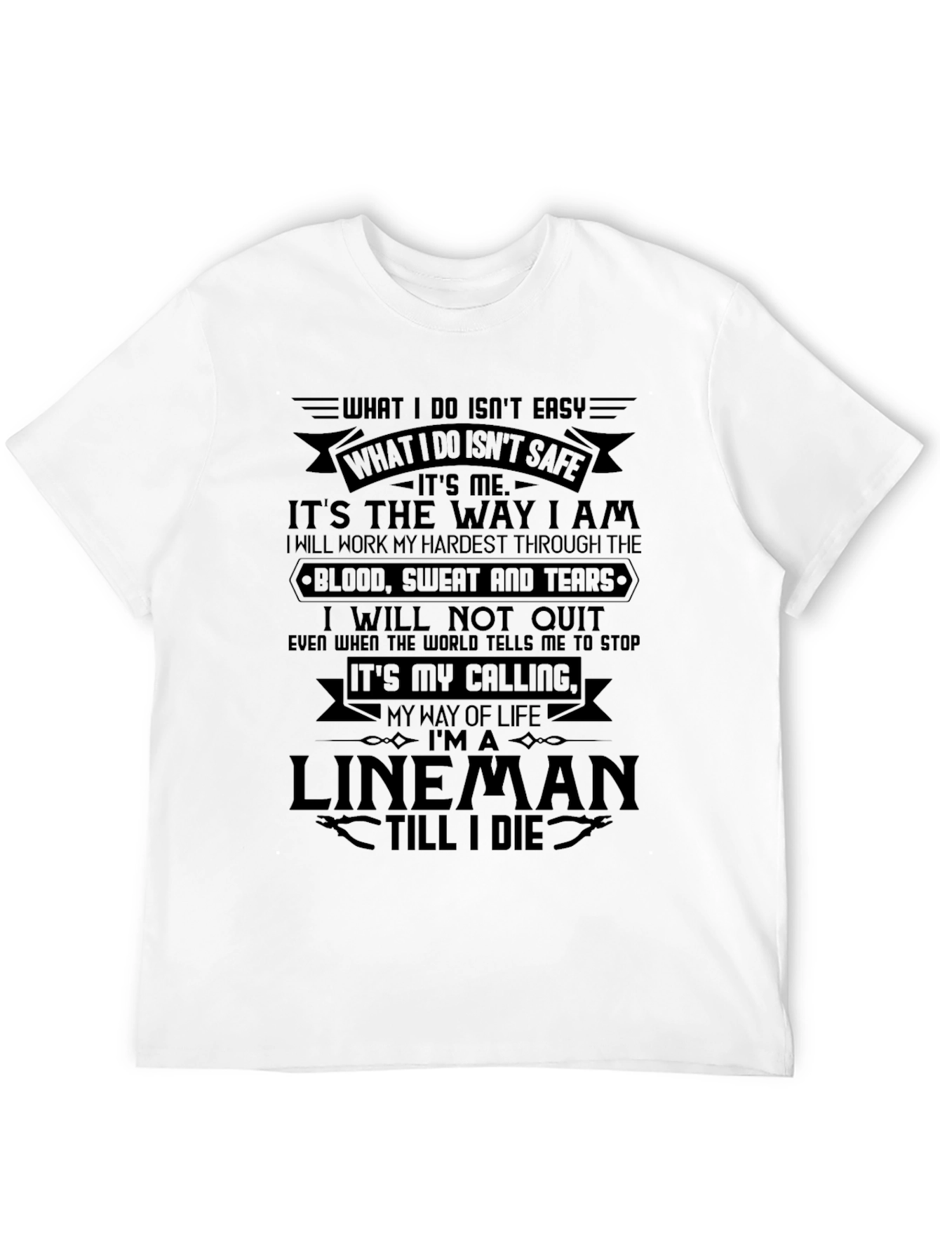Lineman Pride T-Shirt - Black