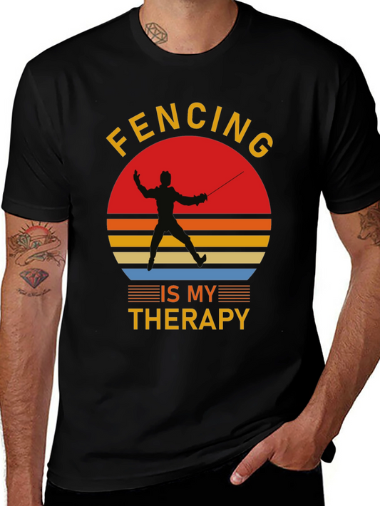 Fencing is My Therapy Graphic T-Shirt