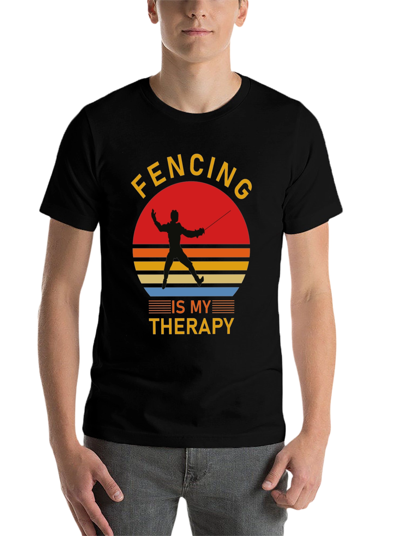 Fencing is My Therapy Graphic T-Shirt
