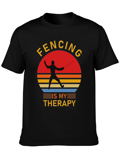 Fencing is My Therapy Graphic T-Shirt