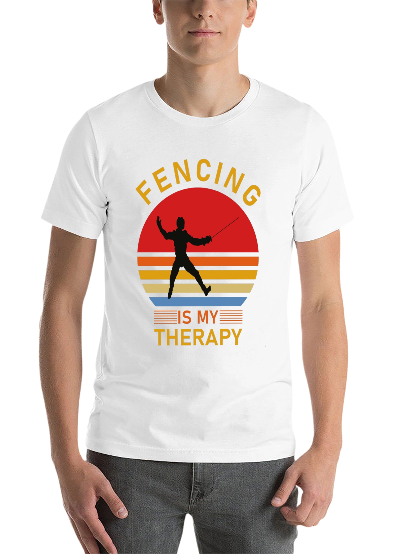 Fencing is My Therapy Graphic T-Shirt