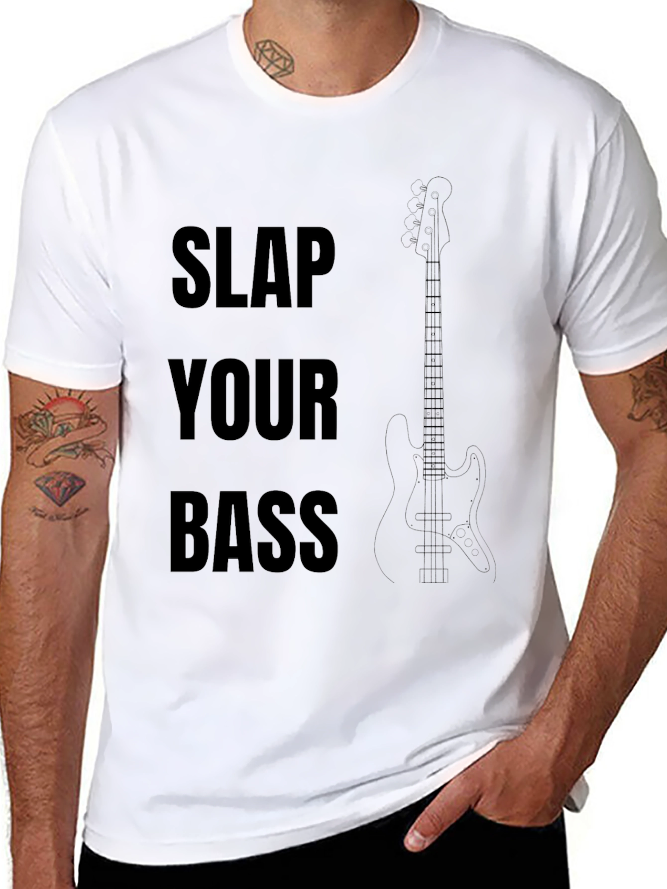 Slap Your Bass Graphic T-Shirt - Musician Tee